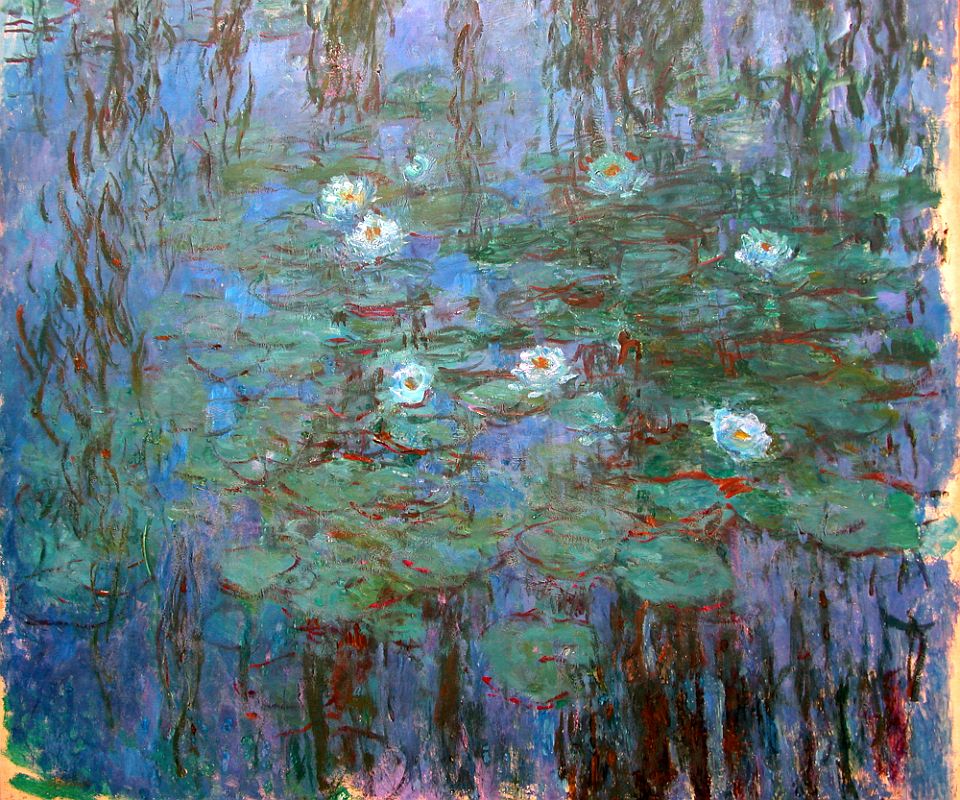 Paris Musee D'Orsay Claude Monet 1916-19 Nympheas Blue Water Lilies 